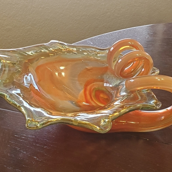 Sooner Hand Stretched Blown Glass Sculpture - Picture 6 of 6